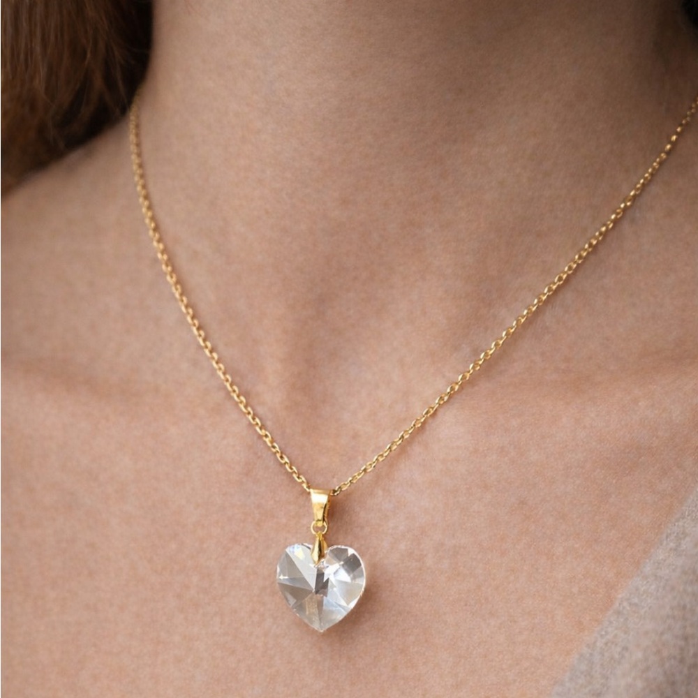 Swarovski Clear Crystal Heart Pendant